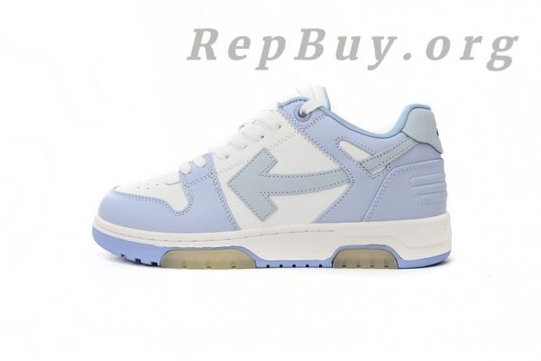 Top Version OFF-WHITE Out Of Office OOO Low Tops Blue Purple White OMIA189C99LEA0010140