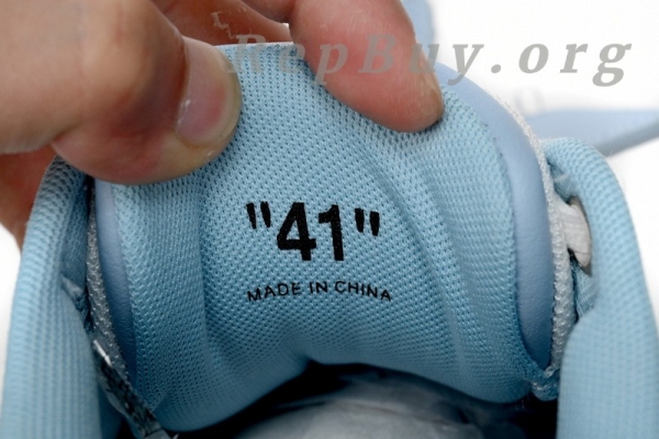 Top Version OFF-WHITE Out Of Office OOO Low Tops Embroidered Arrow White Light Blue OMIA189S22LEA0060145 - Image 10