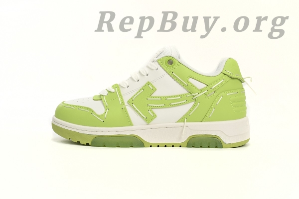 Top Version OFF-WHITE Out Of Office OOO Low Tops, high quality replica OFF-WHITE shoes, best replica OFF-WHITE OOO sneakers, 1:1 copy OFF-WHITE green and white shoes, limited edition OMIA189S 23LEA111 1111, premium replica sneakers, OFF-WHITE dupes, designer inspired shoes
