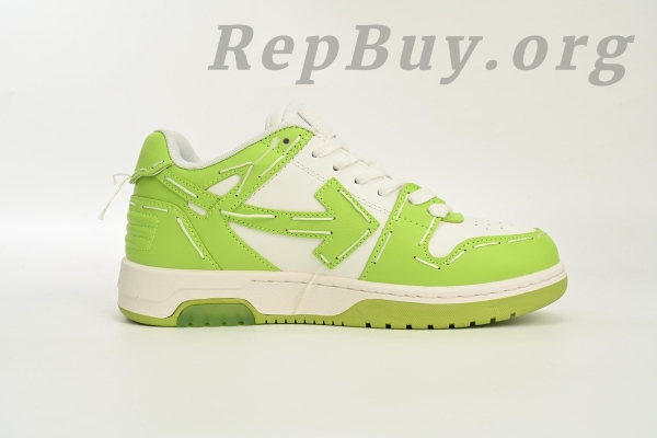 Top Version OFF-WHITE Out Of Office OOO Low Tops, high quality replica OFF-WHITE shoes, best replica OFF-WHITE OOO sneakers, 1:1 copy OFF-WHITE green and white shoes, limited edition OMIA189S 23LEA111 1111, premium replica sneakers, OFF-WHITE dupes, designer inspired shoes