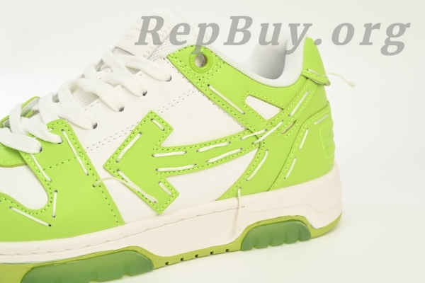 Top Version OFF-WHITE Out Of Office OOO Low Tops, high quality replica OFF-WHITE shoes, best replica OFF-WHITE OOO sneakers, 1:1 copy OFF-WHITE green and white shoes, limited edition OMIA189S 23LEA111 1111, premium replica sneakers, OFF-WHITE dupes, designer inspired shoes