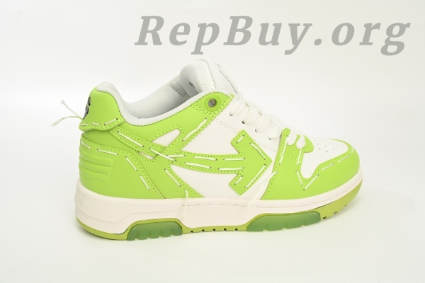 Top Version OFF-WHITE Out Of Office OOO Low Tops, high quality replica OFF-WHITE shoes, best replica OFF-WHITE OOO sneakers, 1:1 copy OFF-WHITE green and white shoes, limited edition OMIA189S 23LEA111 1111, premium replica sneakers, OFF-WHITE dupes, designer inspired shoes