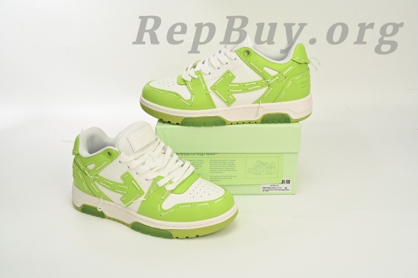 Top Version OFF-WHITE Out Of Office OOO Low Tops, high quality replica OFF-WHITE shoes, best replica OFF-WHITE OOO sneakers, 1:1 copy OFF-WHITE green and white shoes, limited edition OMIA189S 23LEA111 1111, premium replica sneakers, OFF-WHITE dupes, designer inspired shoes