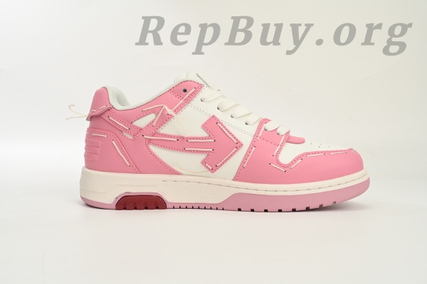 Top Version OFF-WHITE Out Of Office OOO Low Tops, high quality replica shoes, best replica OFF-WHITE sneakers, 1:1 copy OFF-WHITE OOO, limited edition pink and white sneakers, OMIA189S 23LEA333 3337 replica