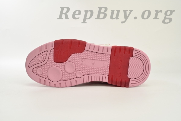 Top Version OFF-WHITE Out Of Office OOO Low Tops, high quality replica shoes, best replica OFF-WHITE sneakers, 1:1 copy OFF-WHITE OOO, limited edition pink and white sneakers, OMIA189S 23LEA333 3337 replica