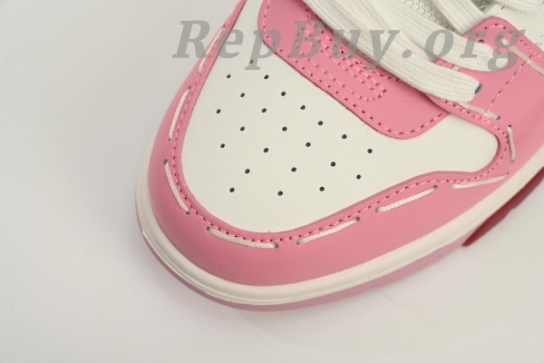Top Version OFF-WHITE Out Of Office OOO Low Tops, high quality replica shoes, best replica OFF-WHITE sneakers, 1:1 copy OFF-WHITE OOO, limited edition pink and white sneakers, OMIA189S 23LEA333 3337 replica