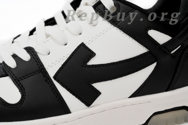 Top Version OFF-WHITE Out Of Office OOO Low Tops White Black White OMIA189C99LEA0011004 - Image 8
