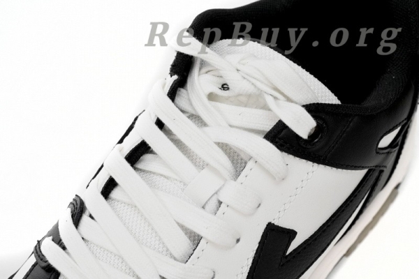 Top Version OFF-WHITE Out Of Office OOO Low Tops White Black White OMIA189C99LEA0011004 - Image 7