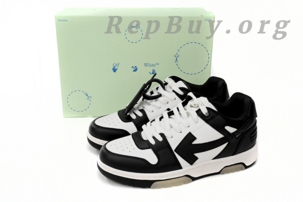 Top Version OFF-WHITE Out Of Office OOO Low Tops White Black White OMIA189C99LEA0011004 - Image 11