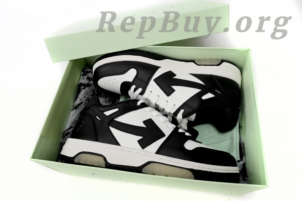 Top Version OFF-WHITE Out Of Office OOO Low Tops White Black White OMIA189C99LEA0011004 - Image 12