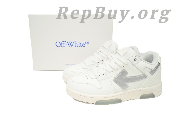 Top Version OFF-WHITE Out Of Office OOO Low Tops, high quality replica OFF-WHITE shoes, best replica sneakers, 1:1 copy OFF-WHITE OOO, premium fake OFF-WHITE sneakers, white black silver OFF-WHITE low tops, OMIA189F 23LEA009 0172 replica