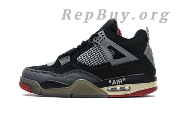 Top Version OFF White x Air Jordan 4 Bred CV9388-001