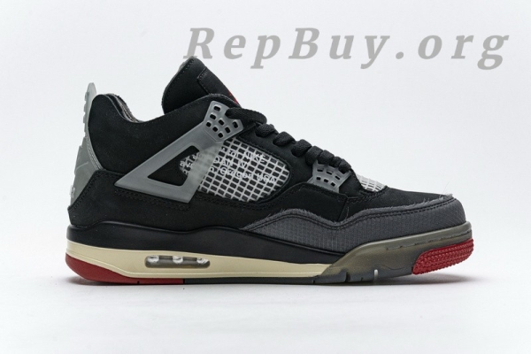 Top Version OFF White x Air Jordan 4 Bred CV9388-001 - Image 3