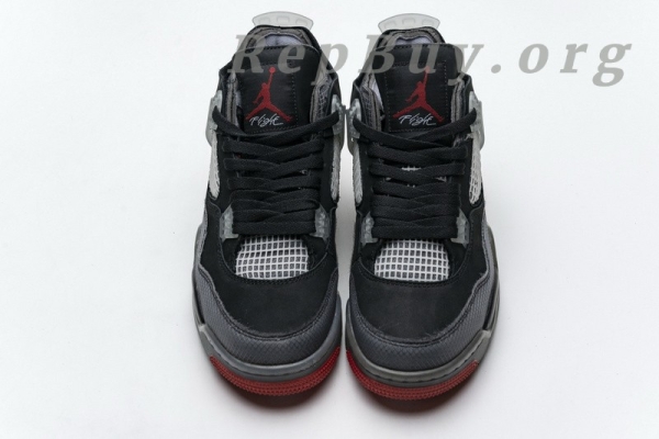 Top Version OFF White x Air Jordan 4 Bred CV9388-001 - Image 4
