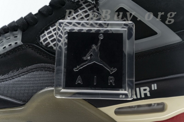 Top Version OFF White x Air Jordan 4 Bred CV9388-001 - Image 19