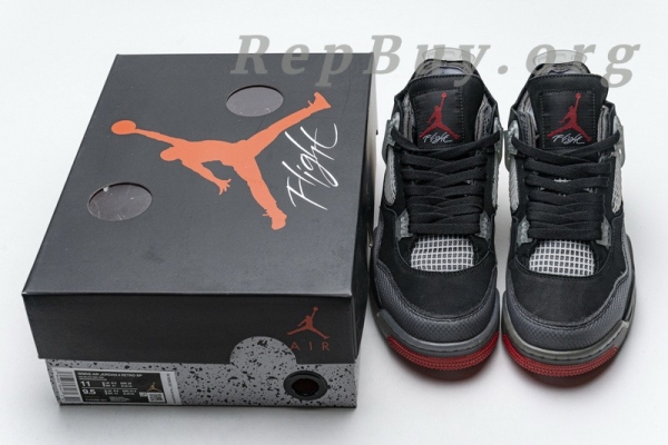 Top Version OFF White x Air Jordan 4 Bred CV9388-001 - Image 21