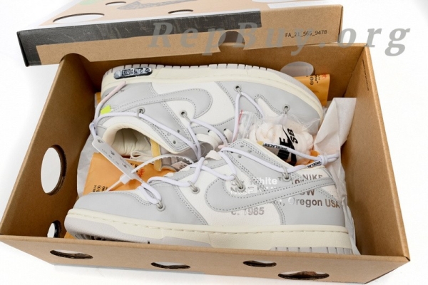 Top Version SB Dunk  Low Off-White Low The 50 NO.49 DM1602-123 - Image 16