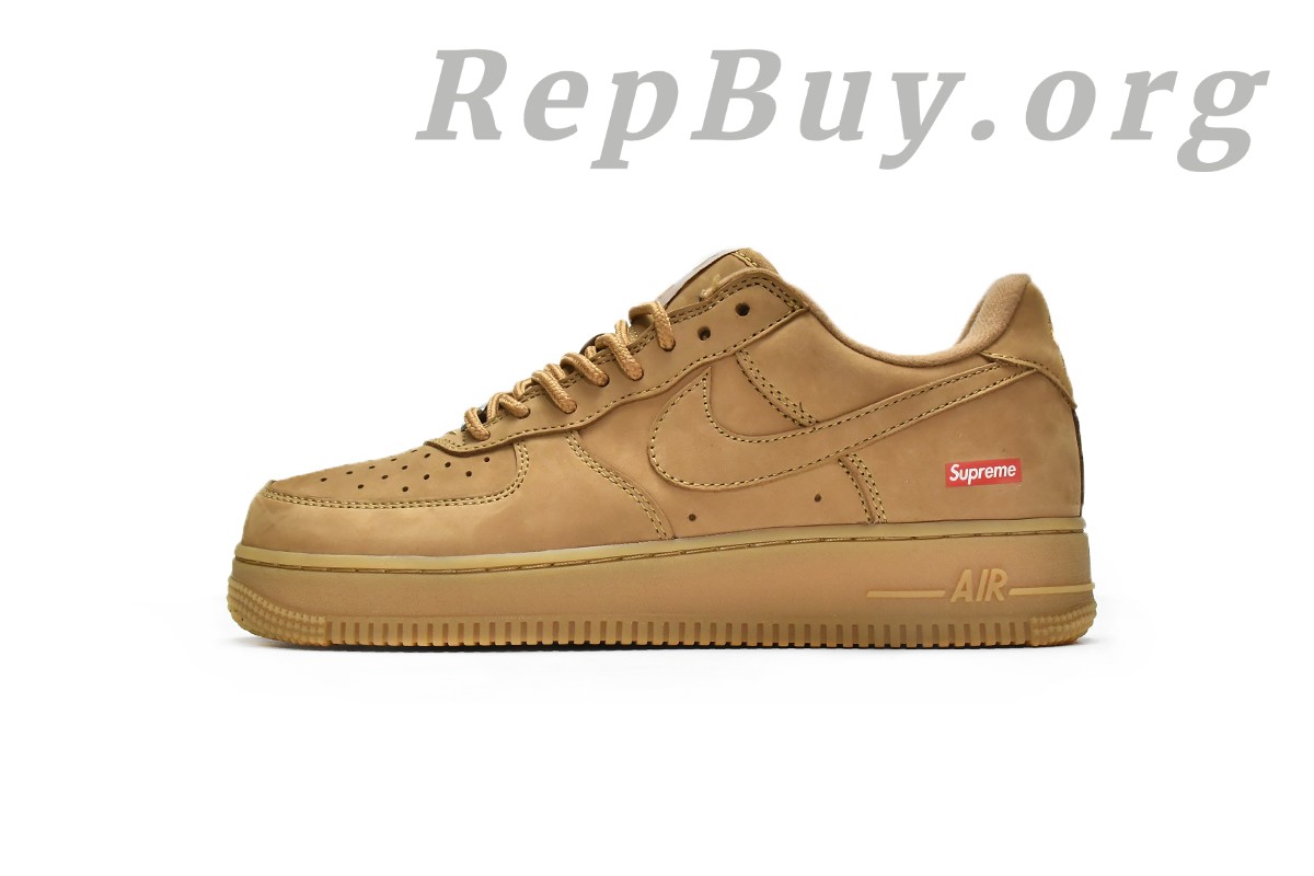Best Top Version Supreme x Nike Air Force 1 Low Flax DN1555-200 Replica