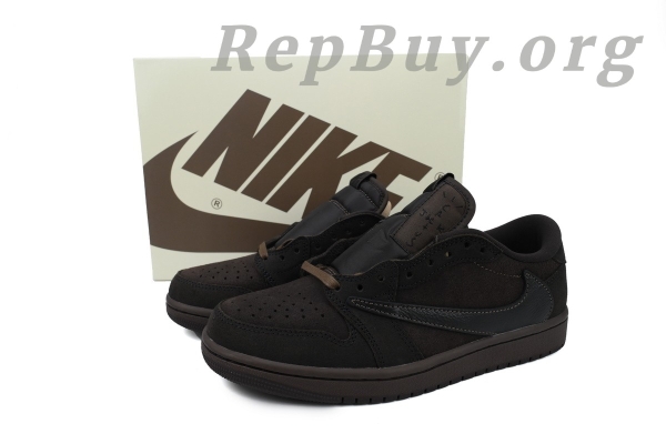 Top Version Travis Scott x Air Jordan 1 Low OG SP-T Velvet Brown DM7866-202 - Image 11