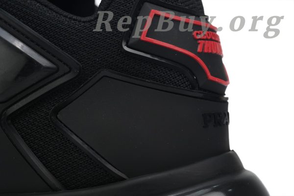 Prada Cloudbust Thunder Technical Fabric Sneakers Black - 图片 5