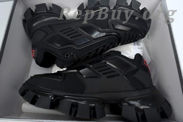 Prada Cloudbust Thunder Technical Fabric Sneakers Black - 图片 12