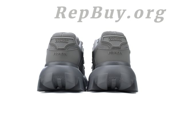 Prada Cloudbust Thunder Technical Fabric Sneakers Grey - 图片 3