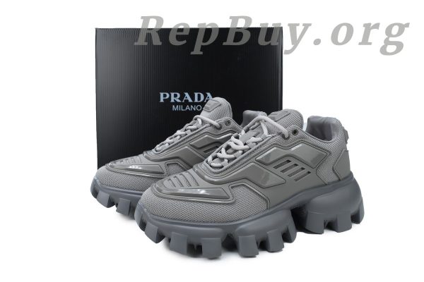 Prada Cloudbust Thunder Technical Fabric Sneakers Grey - 图片 11