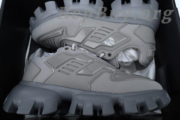 Prada Cloudbust Thunder Technical Fabric Sneakers Grey - 图片 12