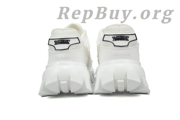 Prada Cloudbust Thunder Technical Fabric Sneakers White - 图片 3