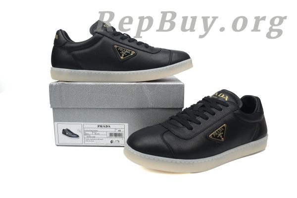 Prada Lane Leather Sneakers Lane Black - 图片 10