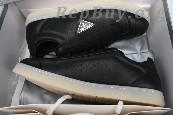 Prada Lane Leather Sneakers Lane Black - 图片 12