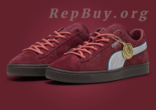 PUMA x ONE PIECE Suede Wine Red - 图片 4