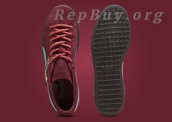 PUMA x ONE PIECE Suede Wine Red - 图片 5