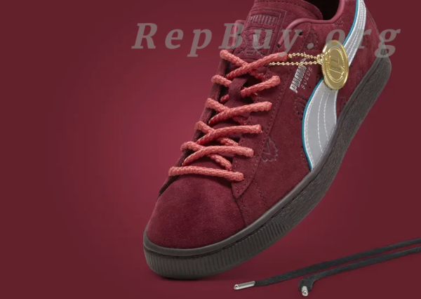 PUMA x ONE PIECE Suede Wine Red - 图片 3