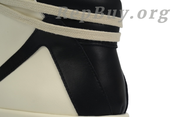 Rick Owens Baby Off-White & Black Geobasket Sneakers WHITE - 图片 5