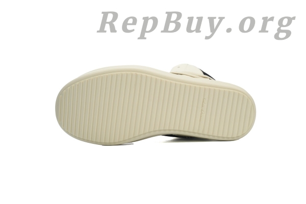 Rick Owens Baby Off-White & Black Geobasket Sneakers WHITE - 图片 4