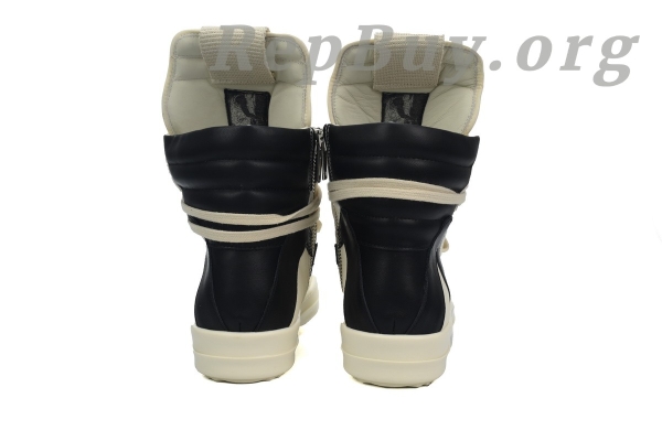 Rick Owens Baby Off-White & Black Geobasket Sneakers WHITE - 图片 3