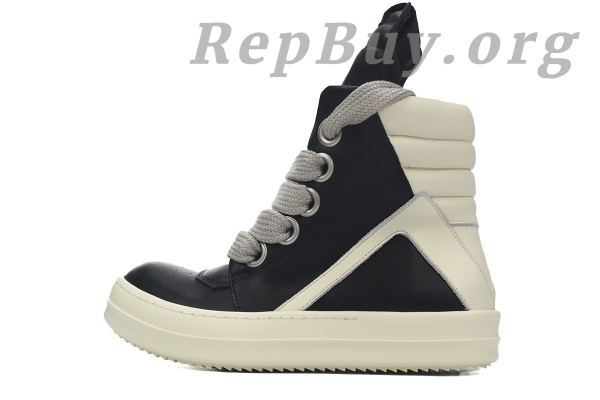 Rick Owens GeoBasket Oversized Eylet Black White