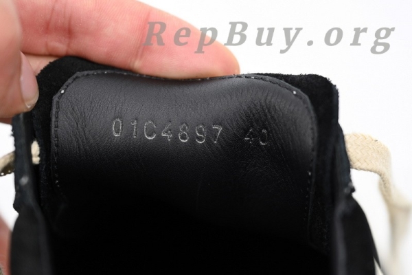 Rick Owens Strobe Vintage Low Black Suede RU01C4897 LPOLVS-911 - Image 4