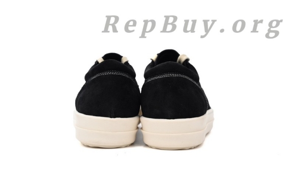 Rick Owens Strobe Vintage Low Black Suede RU01C4897 LPOLVS-911 - Image 10