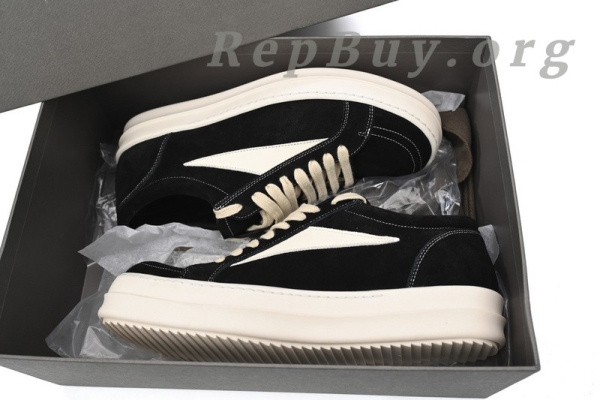 Rick Owens Strobe Vintage Low Black Suede RU01C4897 LPOLVS-911 - Image 13