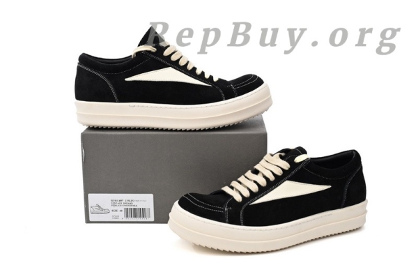 Rick Owens Strobe Vintage Low Black Suede RU01C4897 LPOLVS-911 - Image 15