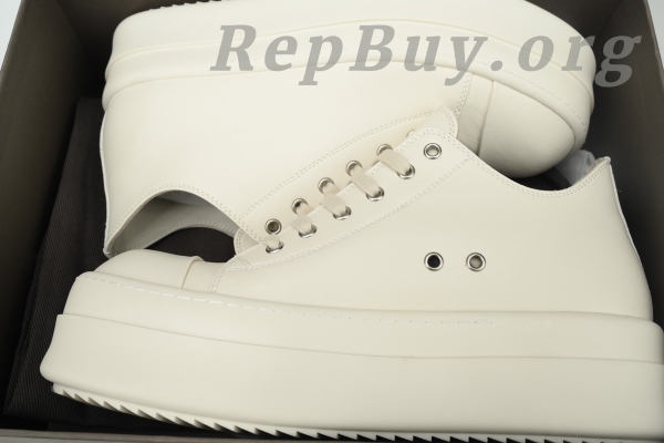 Rick Owens Watermelon Head Thick Bottom Low Top All White - 图片 12