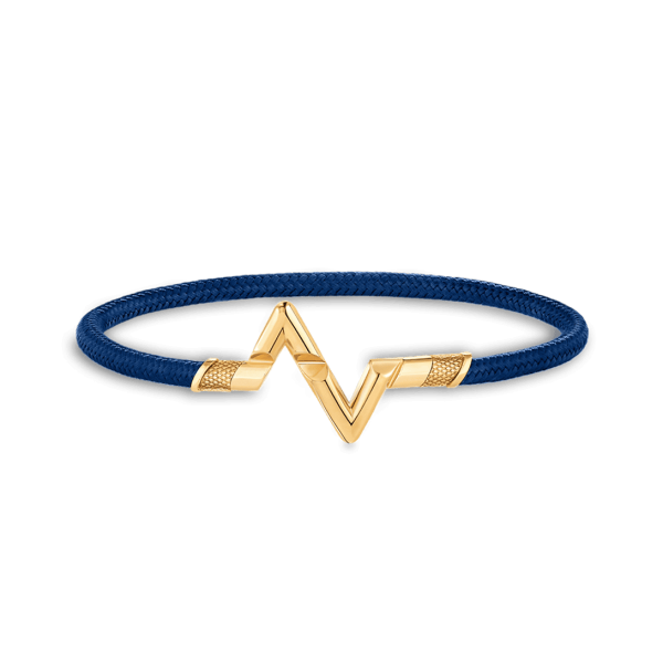 18K Louis Volt Upside Down Play Blue Bracelet