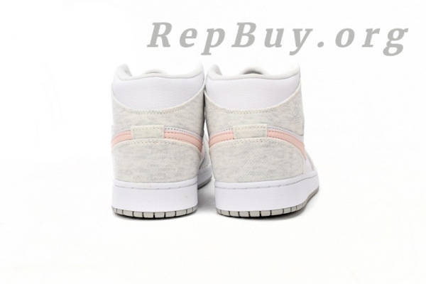 [Sale] Jordan 1 Mid Air Jordan 1 White Ash Powder DN4045-001 - Image 4