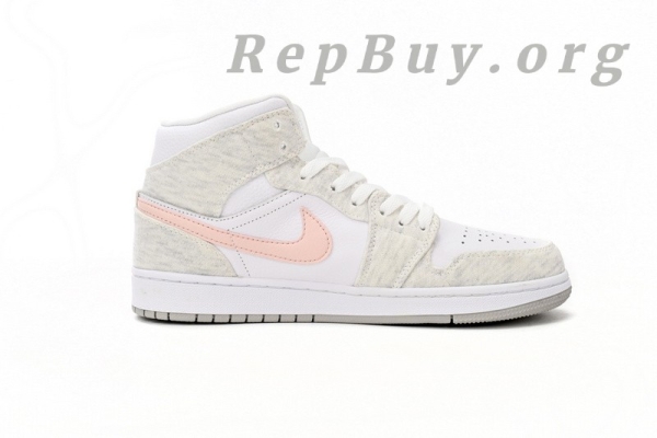 [Sale] Jordan 1 Mid Air Jordan 1 White Ash Powder DN4045-001 - Image 3