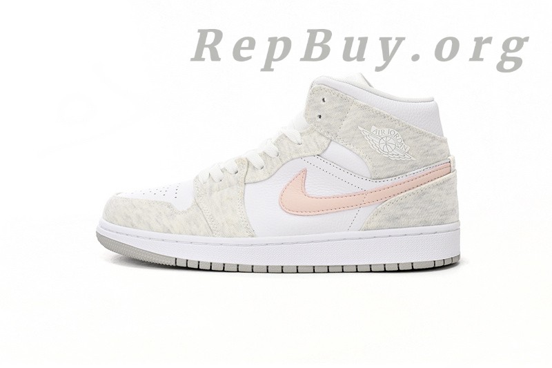 Best [Sale] Jordan 1 Mid Air Jordan 1 White Ash Powder DN4045-001 Replica