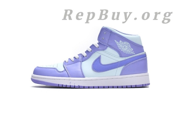 [Sale] Jordan 1 Mid Purple Aqua 554724-500 - 图片 2