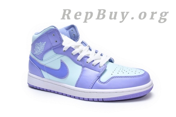 [Sale] Jordan 1 Mid Purple Aqua 554724-500 - 图片 8