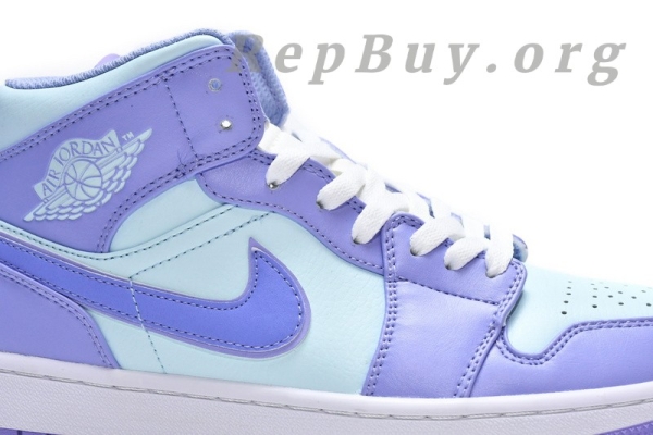 [Sale] Jordan 1 Mid Purple Aqua 554724-500 - 图片 10